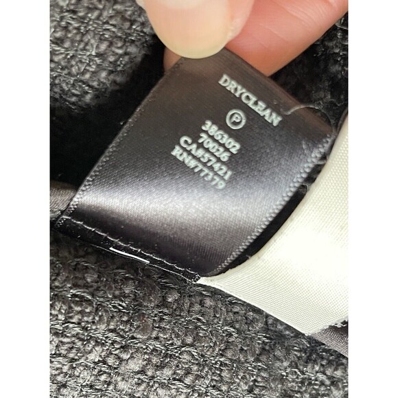 ANN TAYLOR Size 4 Black Tweed Fringe Blazer Career Office - Picture 8 of 9